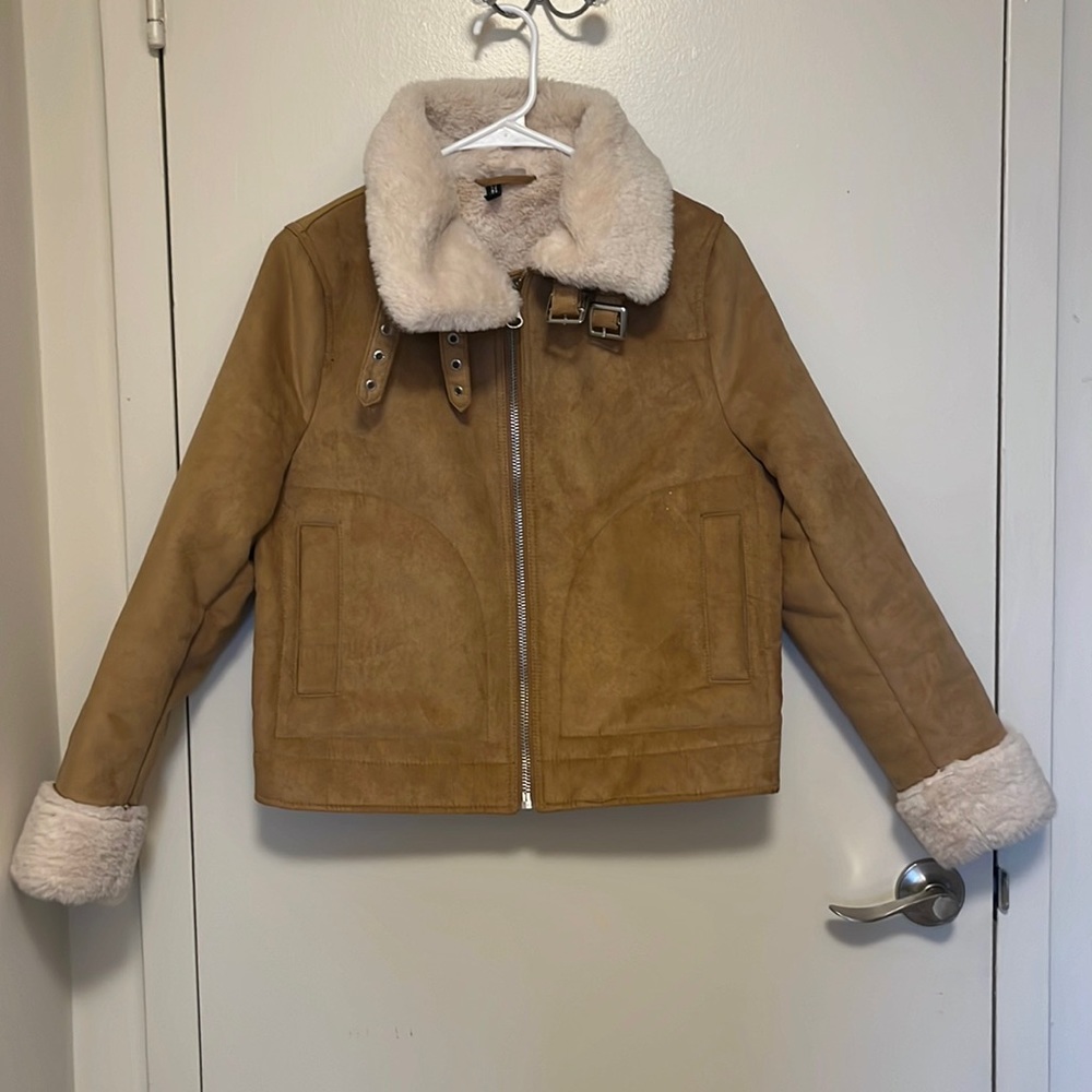 Worn once suede coat